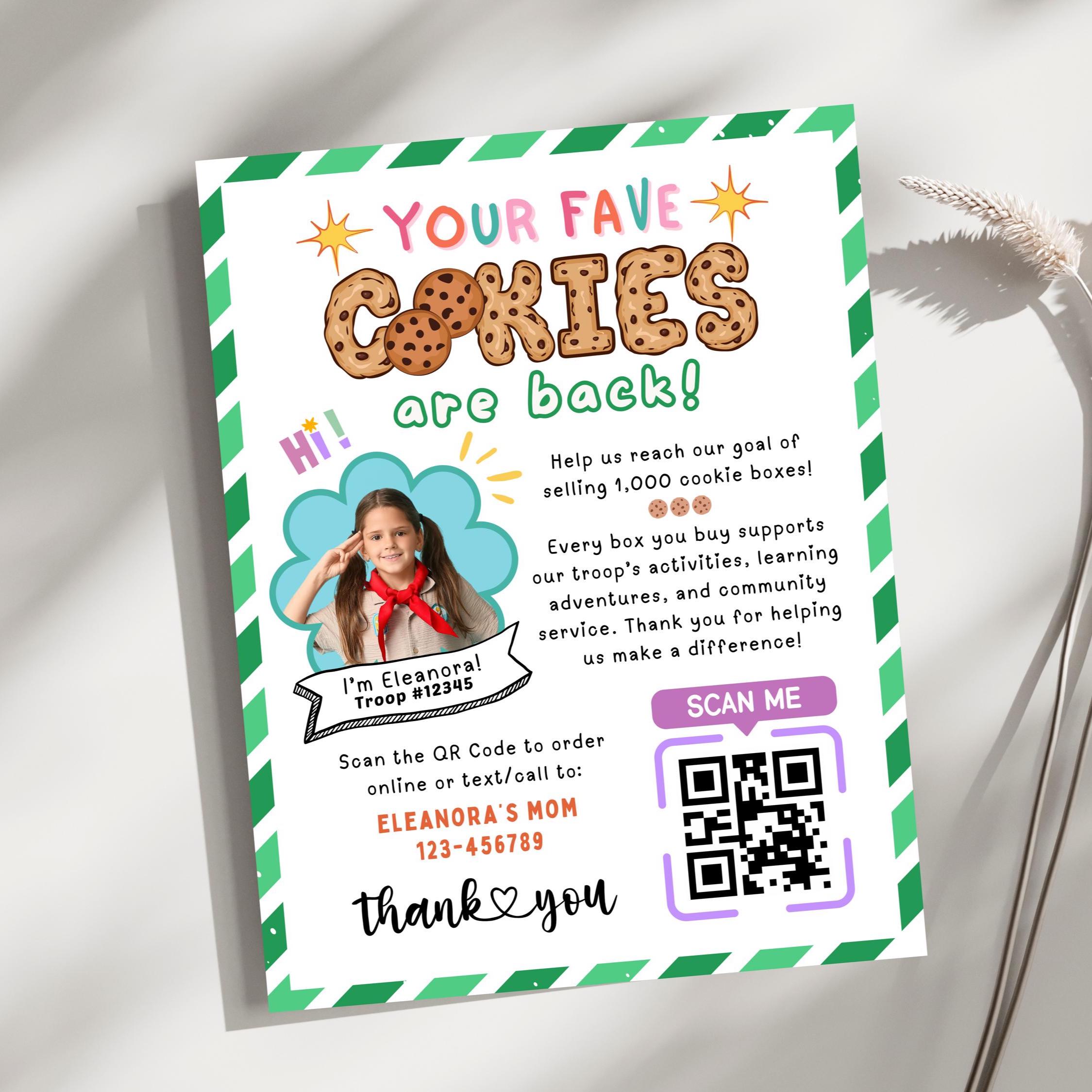 Scout Cookie Sales Flyer: Editable Cookie Flyer Template for Troop ...