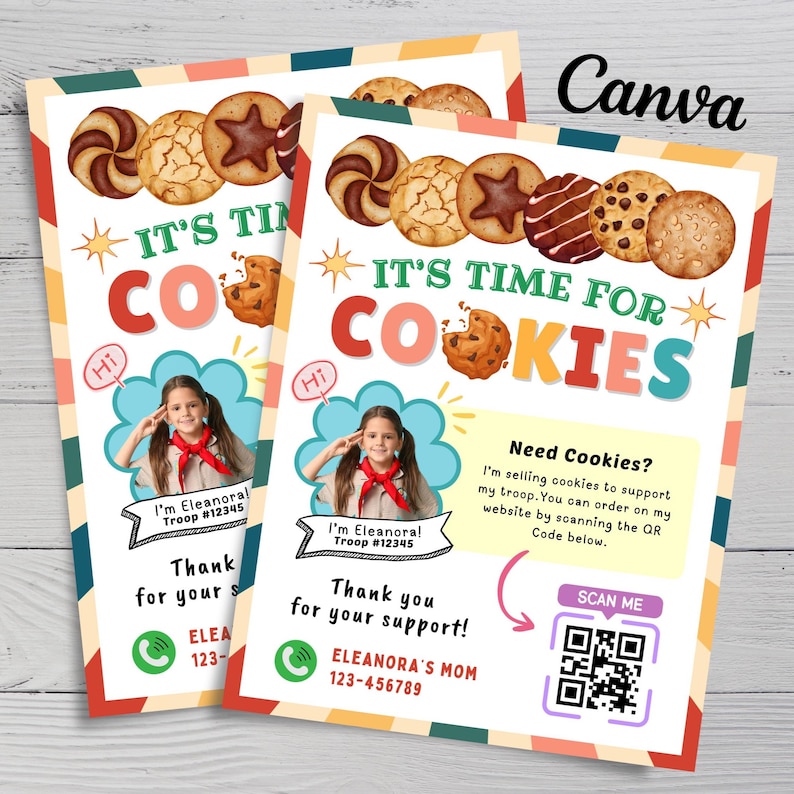 Editable Scout Cookie Sales Flyer, Cookie Season Poster, Custom Order ...