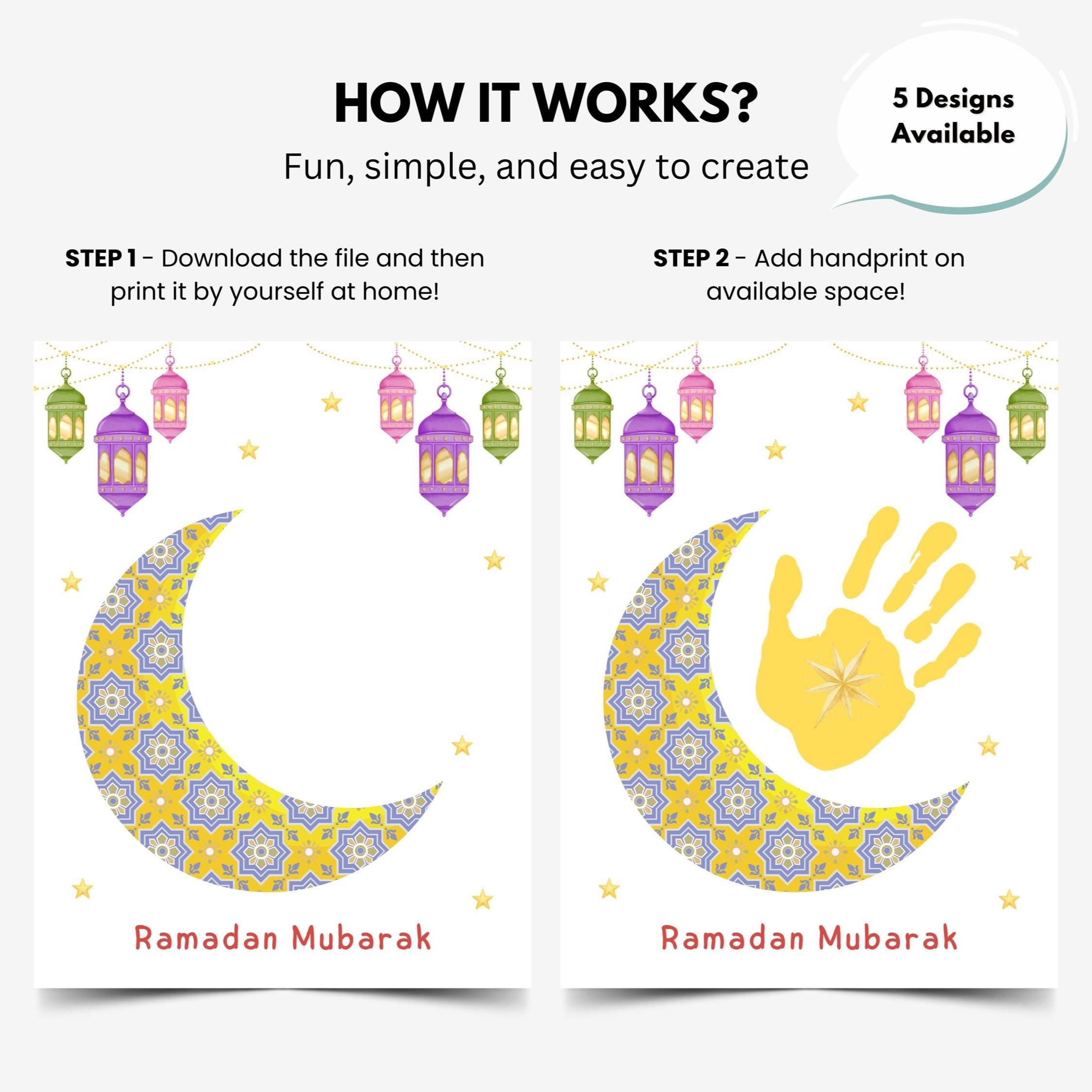 Ramadan Handprint Craft for Kids, Islamic Ramadan Activity Printable ...