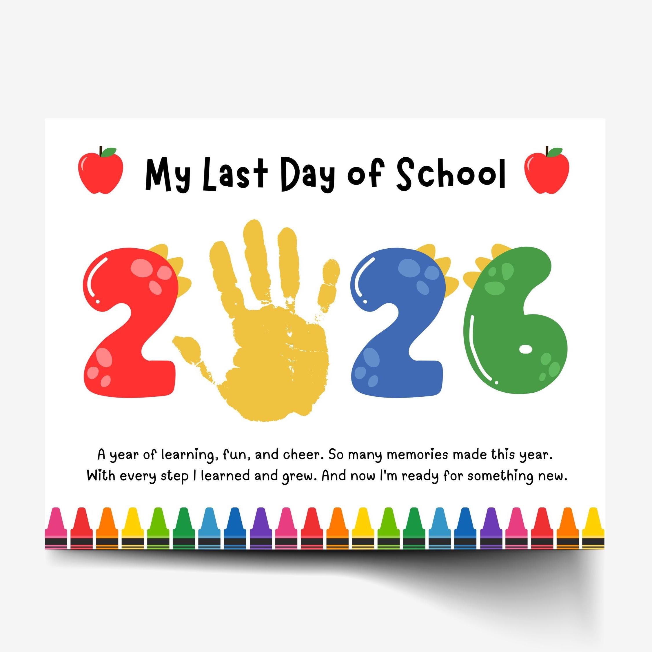 Preschool Graduation Handprint Craft 2026, Last Day of School Printable ...