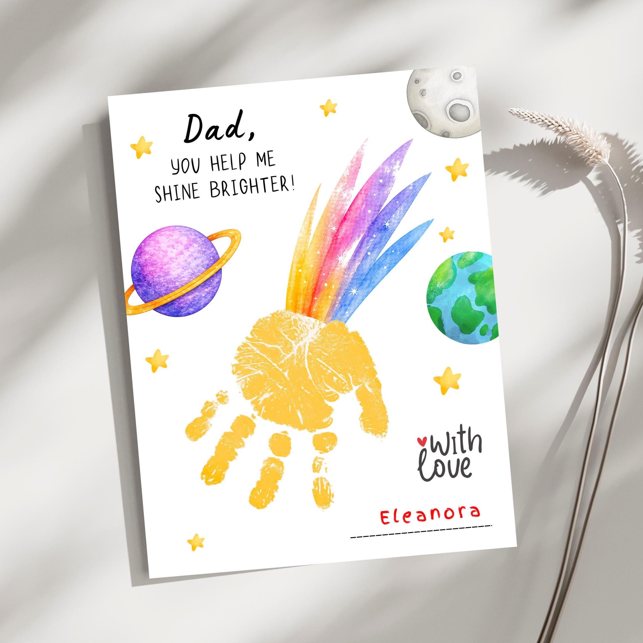 Father’s Day Handprint Craft for Dad, Shooting Star Handprint Art ...