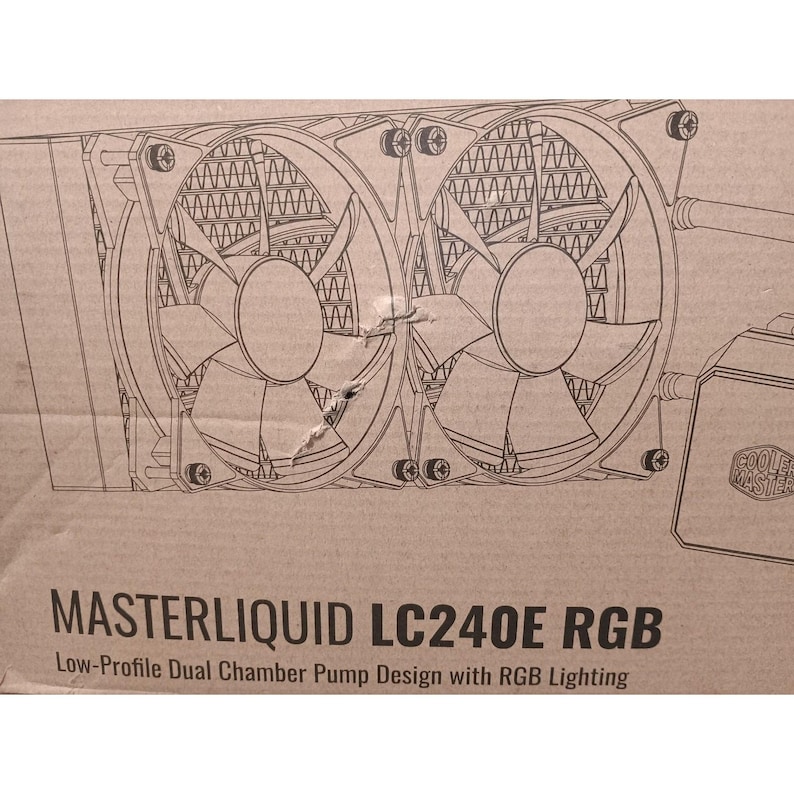 CoolerMaster MasterLiquid LC240E RGB AIO CPU Liquid Cooler 240mm Black Excellent image 6