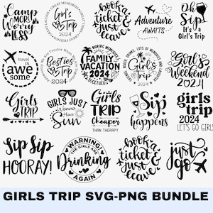 Meisjes reis 2024 SVG bundel, meisjes weekend SVG, familie vakantie SVG, meisjes reis SVG, familie reis SVG png, meisjes drinken, SVG, trendy png