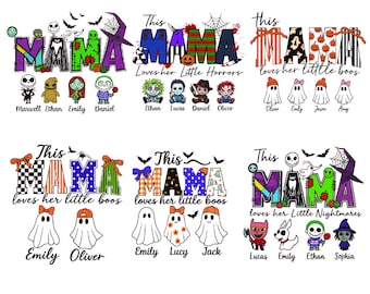 CUSTOM Halloween Mama Png, Personalizzato Questa Mamma Ama Il Suo Piccolo Horror Png, Horror Mama Png, Personaggio Horror Png, Stagione Spettrale 2025 Png, png