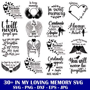 in loving memory svg,in loving memory png,Angel wings svg,Goodbyes Are Not Forever Svg,rest in peace svg,Memorial Gift Png, memorial svg