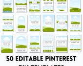 Editable Pinterest Pin Templates ,Canva Pinterest Template for Bloggers & Small Business,Aesthetic Social Media Templates,Pinterest Idea Pin