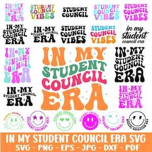En mi era del consejo estudiantil SVG, consejo estudiantil Svg, StuCo Svg, En mi era del consejo estudiantil png, diseño de camiseta del consejo estudiantil, archivo de corte Cricut