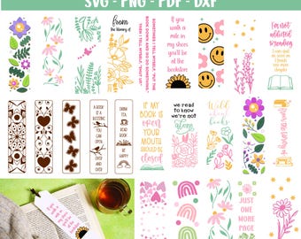 Bookmark svg bundle, Bookmark template svg, Funny bookmark svg, Floral bookmark svg, Retro bookmark svg, Bookmark quotes svg, Reading svg