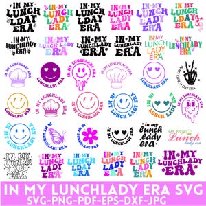 Lunch Lady Svg Bundle,Lunch Lady Shirt Design Bundle,Svg, Png, Esp, Dxf,Jpg,School Lunch Lady Svg, School Cafeteria Svg,IN my Lunch lady Svg