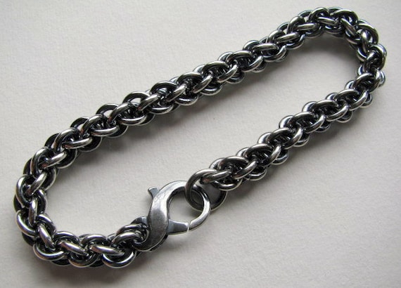 Men's Sterling Silver Bracelet Heavy Silver Chain | Etsy