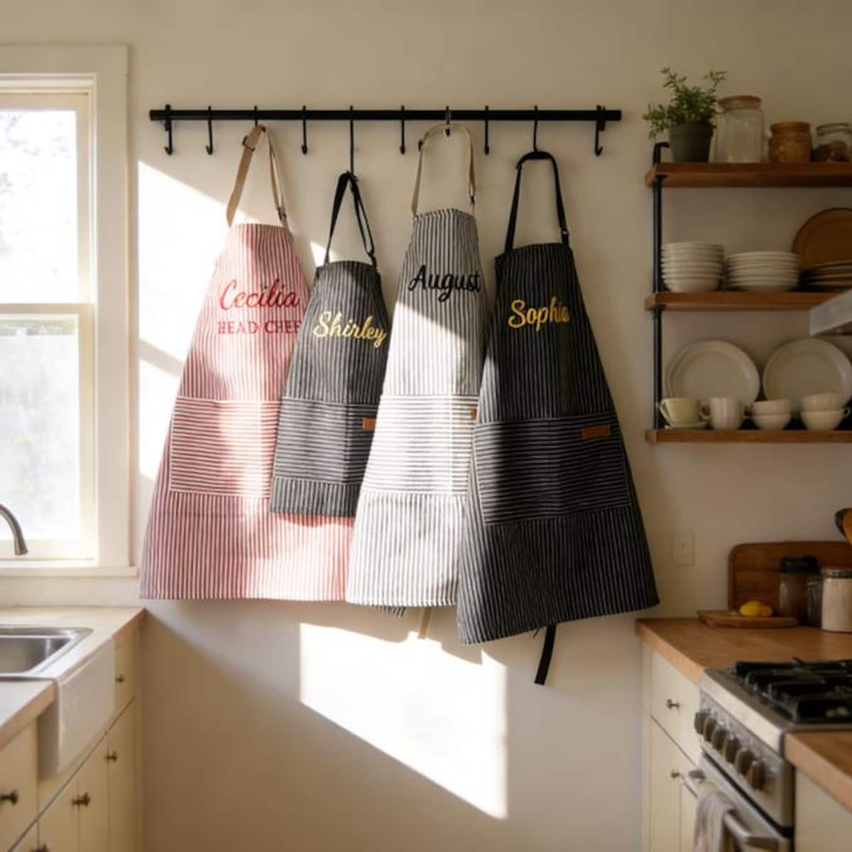 Personalized Embroidered Apron with Name – Custom Gift for Cooking, Baking, or Craft Lovers, Kitchen Apron , Gift for Her ,Gift for Cooking