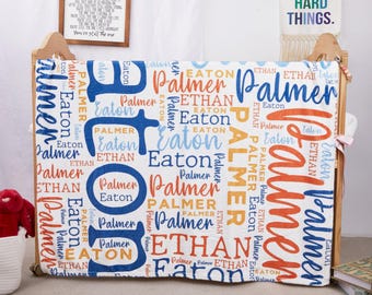 Personalized Name Blanket, Personalized Baby Blanket with Name. Personalized Blanket for Kids, Personalized Custom Blanket,Christmas Blanket