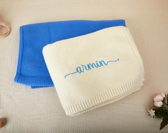 Personalized Custom Baby Blanket with Name,Embroidered Knit Blanket,Baby Girl Blanket,Baby Blanket,Keepsake Gift for Baby,Baby Shower Gift