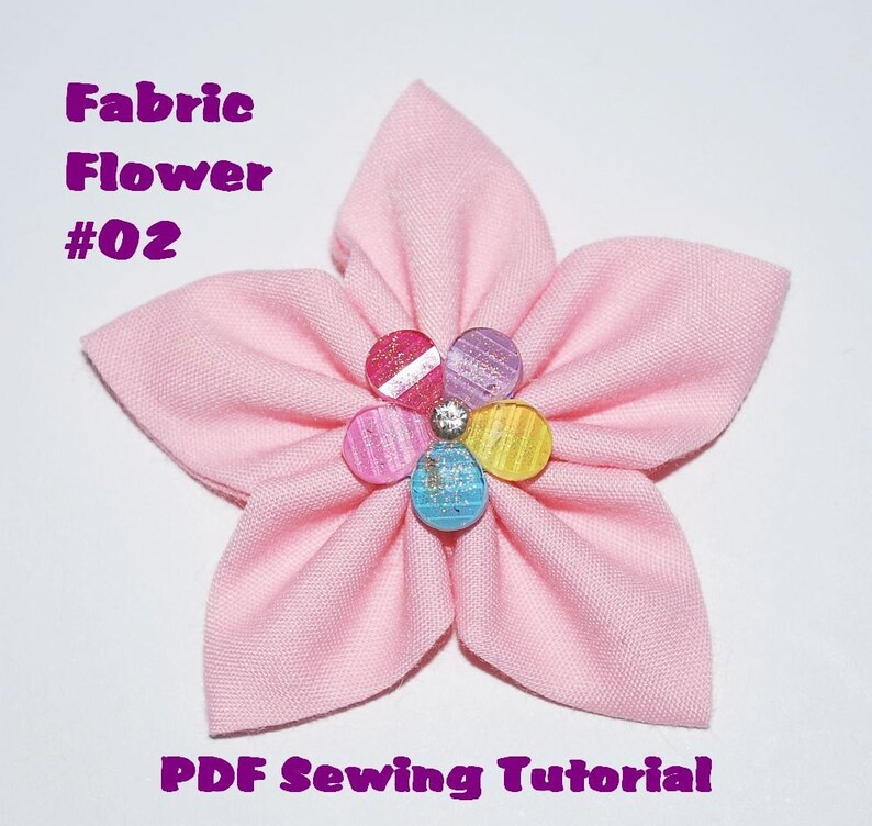 Instant Download PDF Fabric & Ribbon Flower Tutorial Bundle of 3 A4