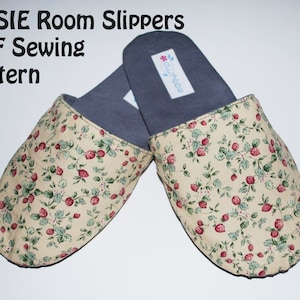 Instant Download PDF Pattern - ROSIE Adult Room Slippers PDF Sewing Pattern Tutorial - 4 Sizes