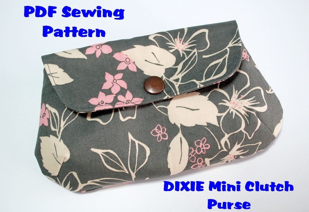 Foldover clutch purse sewing tutorial with wristlet strap - YouTube