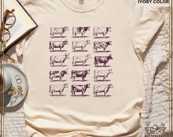 Camiseta de vaca, Hola vacas, Camiseta divertida de vaca, Camiseta de vaca de las Tierras Altas, Camiseta de animal de granja, Regalo para amantes de las vacas, Ropa linda de vaca