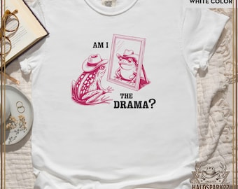 Koszulka z żabą, Czy jestem dramatyczną żabą, Zabawna koszulka z żabą, Urocza koszulka ze zwierzęciem, Dziwaczny, humorystyczny prezent dla miłośników żab, Odzież w stylu vintage