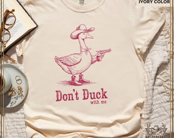 Koszulka z Gęsią, Nie chyl się ze mną, Zabawny T-shirt z Gęsią, Uroczy Prezent z Gęsią, Sarkastyczna Koszulka w Stylu Vintage, Zabawny Mem Miłośnika Zwierząt