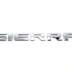 Chrome or Black GMC Sierra Nameplate Emblem Badge ABS 11&quot;