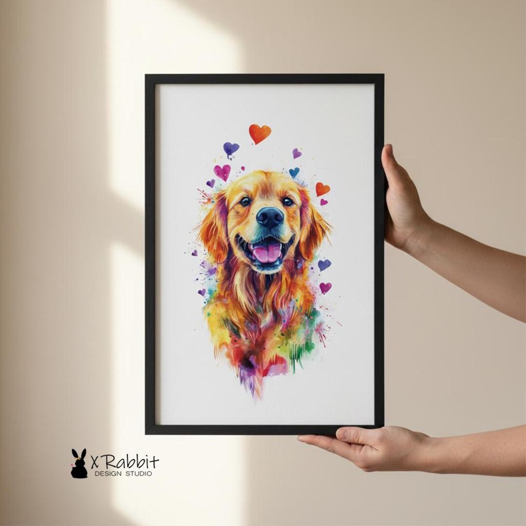 Custom Watercolor Pet Portrait: Dog & Cat Memorial Art - Etsy