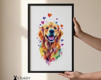 Custom Watercolor Pet Portrait: Dog & Cat Memorial Art