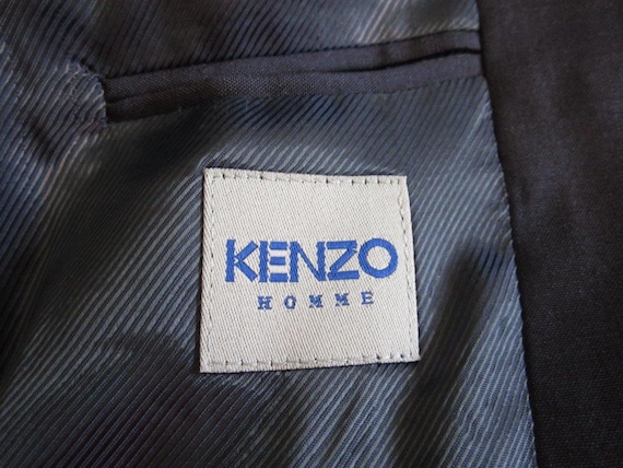 Mens KENZO Blue Fine Wool 2pc Suit 3 Button Jacke… - image 4