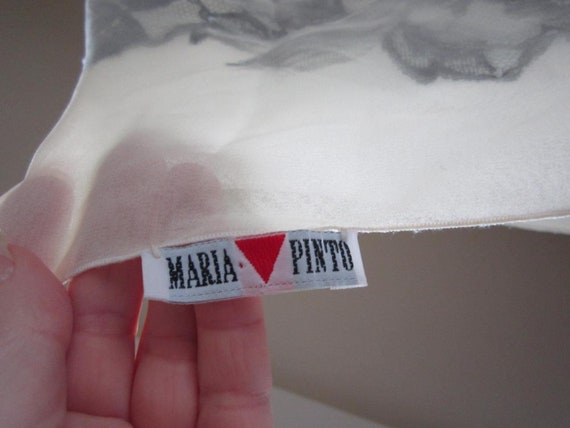 MARIA PINTO Ivory Silk Chiffon Double Ply Scarf/W… - image 6
