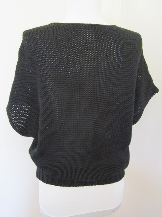1990s LAMBERTO LOSANI Black Cotton Knit 2pc Sweat… - image 6