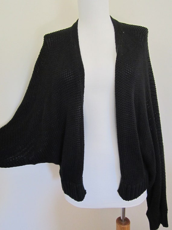 1990s LAMBERTO LOSANI Black Cotton Knit 2pc Sweat… - image 7