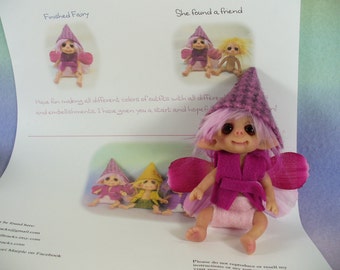 PDF tutorial Make a JOINTED Fairy elf troll DOLL  with clothing patterns easy to do polymer clay digital download pattern e-zine book