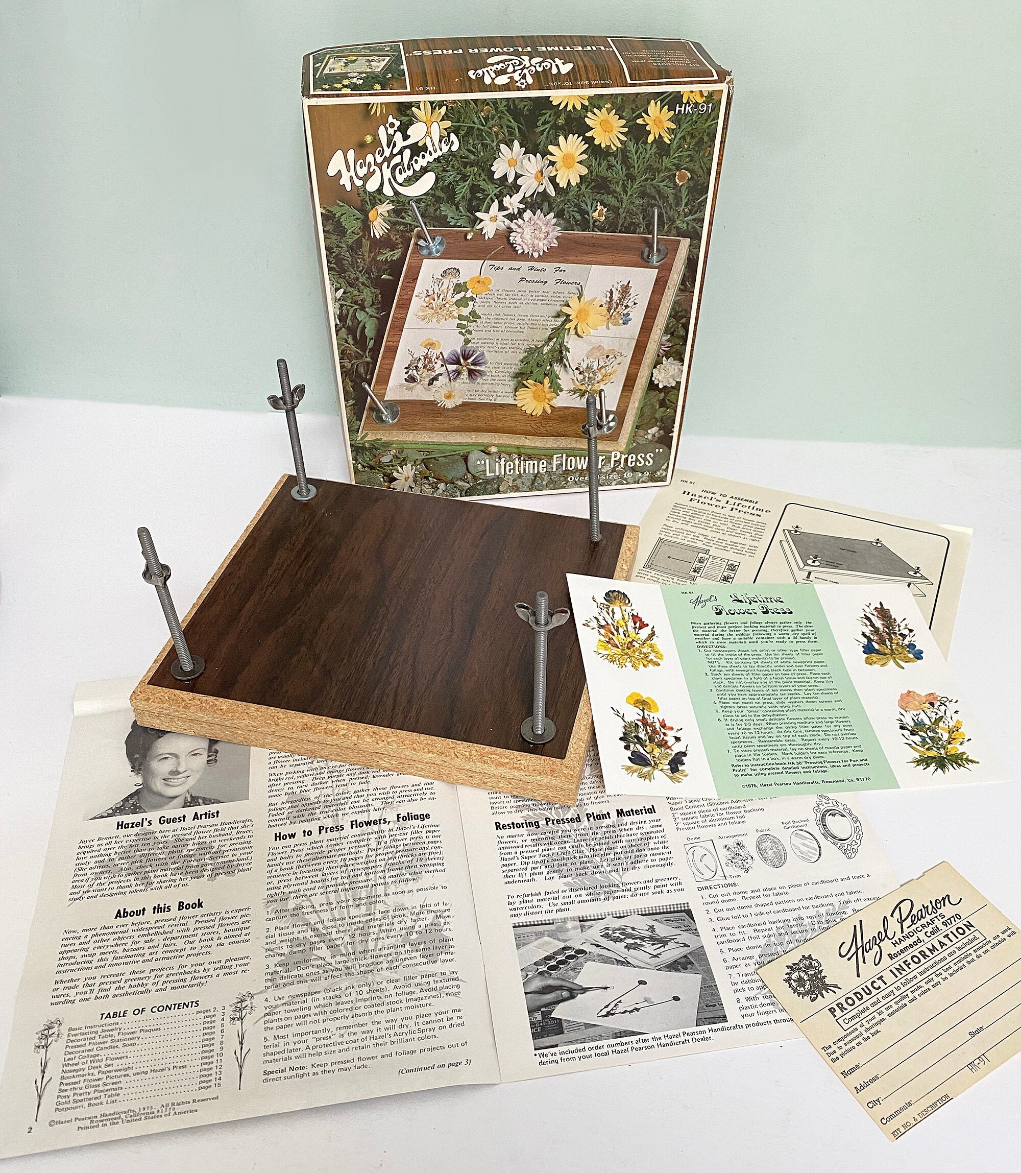 NIB Sealed Hazel's Kaboodles Flower Drying Kit Vintage 