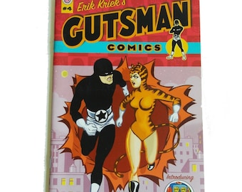 rare Dutch Gutsman Amsterdam comic book / soft cover catwoman superhero robot fiction cartoon book
