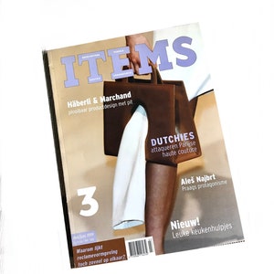 1990s &#39;Items&#39; Dutch design magazine / soft cover European Architecture visual communication