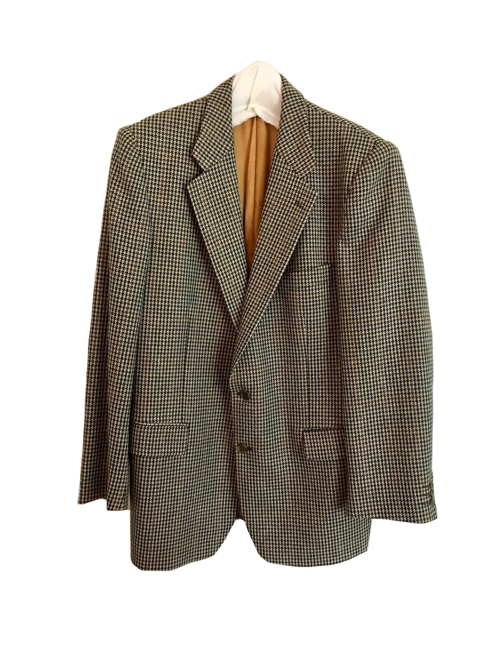 Magee Green Beige Tweed Wool Hacking Suit Jacket / Pure Wool Sports ...