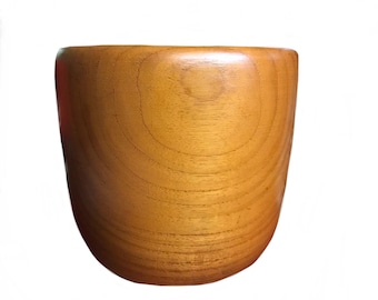 Signed Upsala Slöjd Teak Wood Bowl: Mid-Century Modern Swedish Salad Bowl