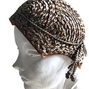 1920s Sequin Cloche Hat: Downton Abbey Style, Gold & Copper