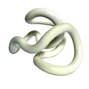 1980s Richard X. Zawitz Tangle Sculpture / Post Modern white plastic sculpture