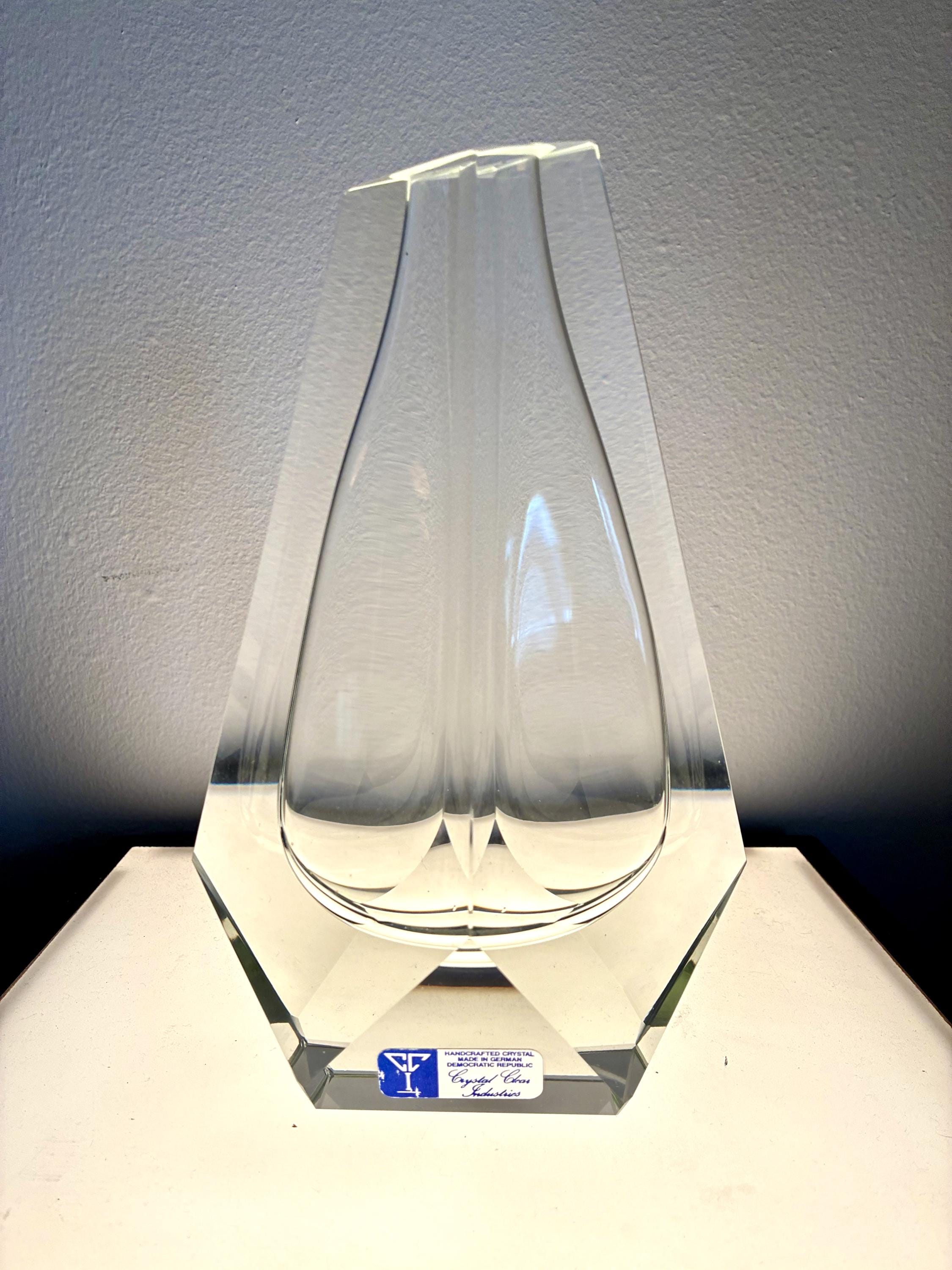 Mid Century German Glass Vase - Etsy