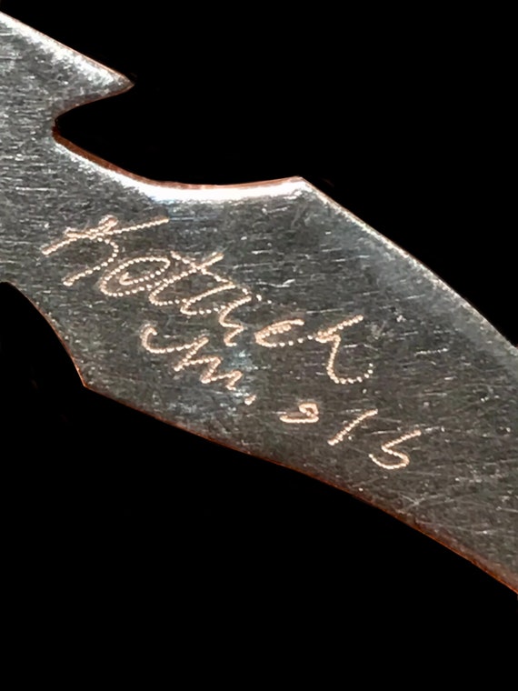 signed Turquoise stone Feather Shape Sterling Sil… - image 10