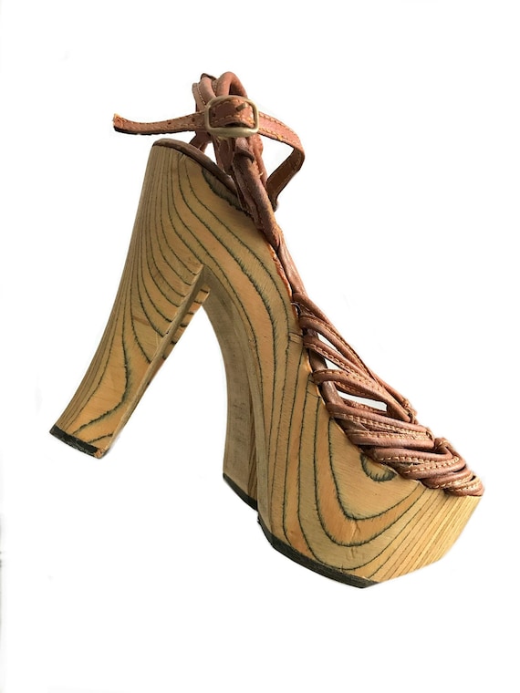SPECIAL OFFER vintage 1970s brown leather glam roc