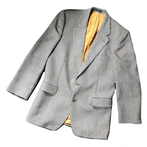 Magee green beige tweed wool hacking suit jacket / pure wool sports blazer / made in Ireland size Large