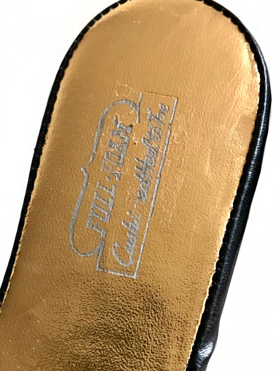 vintage 1960s black gold studded summer slippers … - image 6