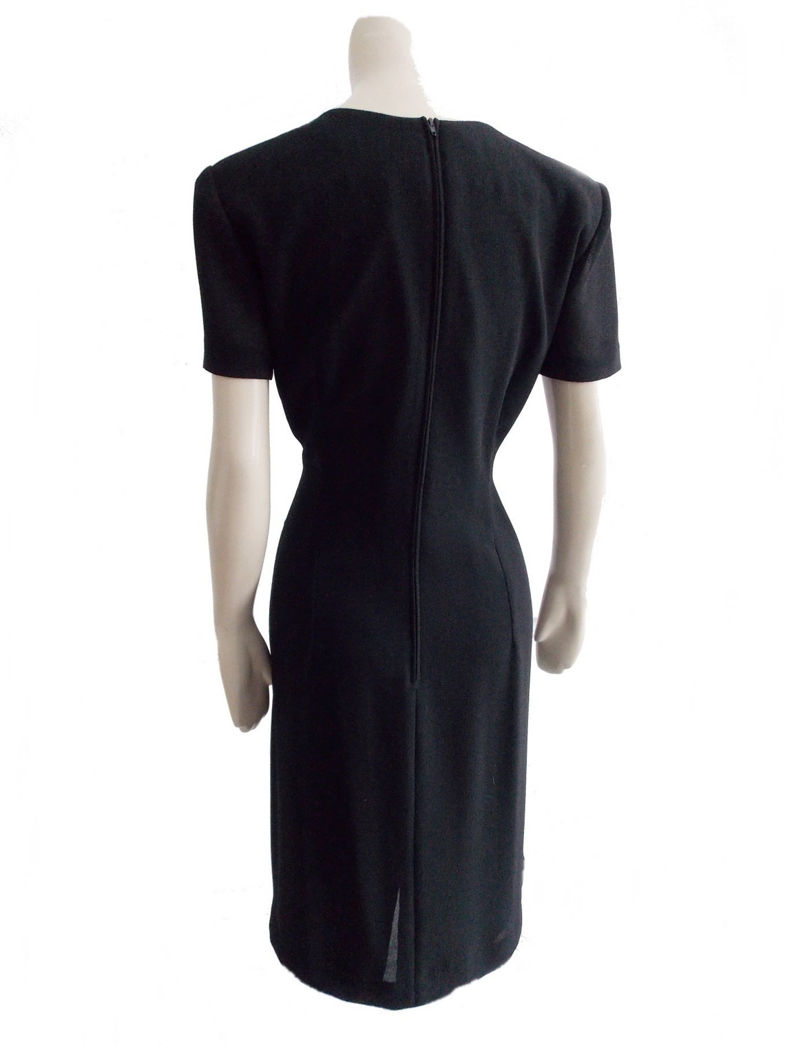 1980s does 1940s black bow sequin dress / little black dress/ | Etsy