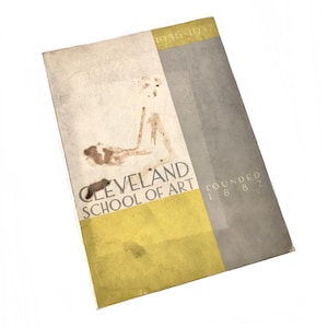1930s Cleveland school of art anual magazine / 30s Modernist soft cover art brochure / original Art Deco design book