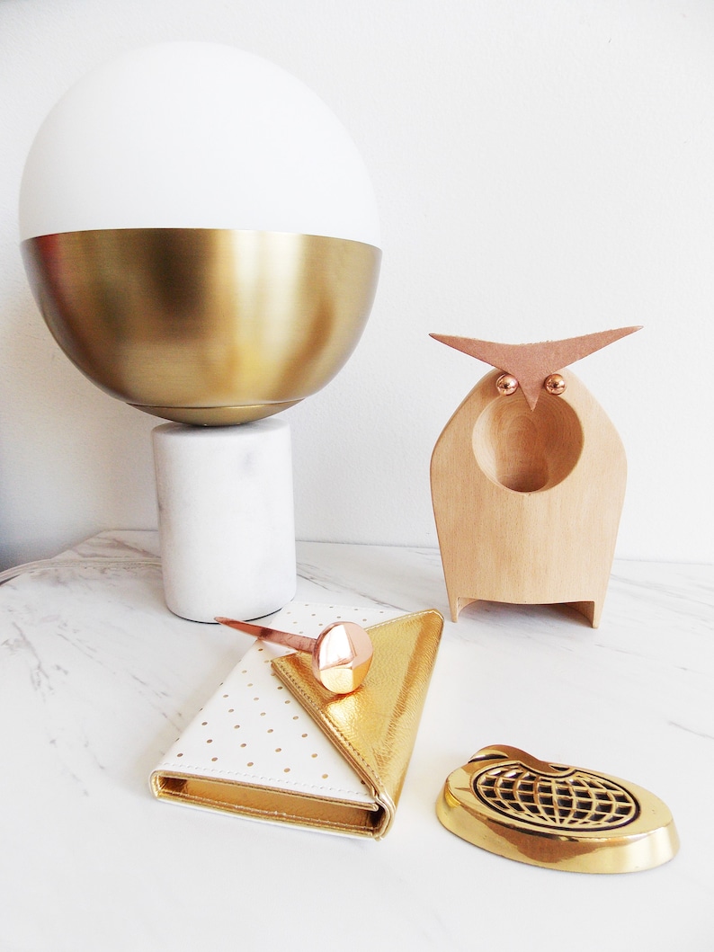 Mid Century solid brass paper weight hollywood regency office desk paperweight BTS brass home decor