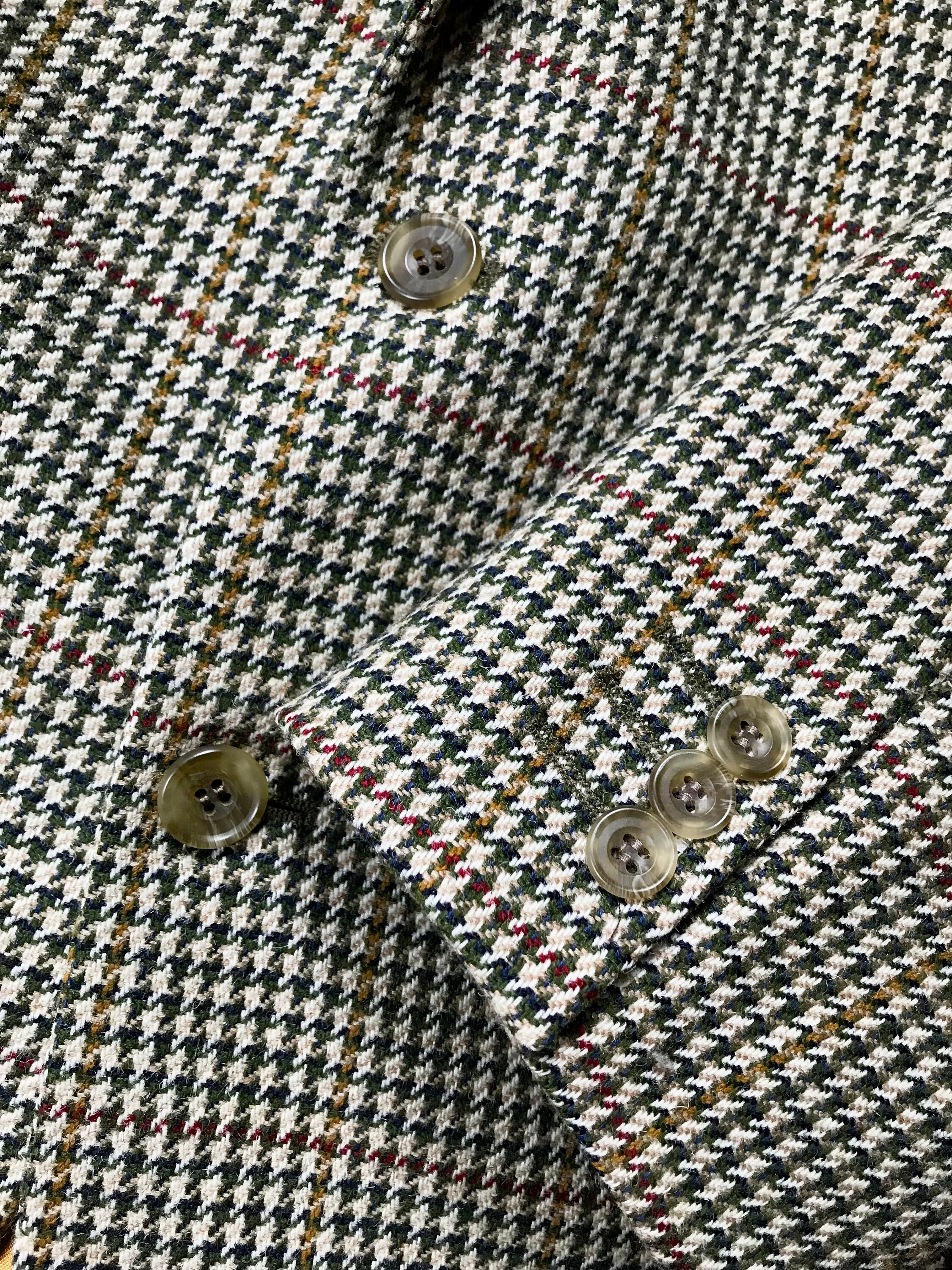 Magee Green Beige Tweed Wool Hacking Suit Jacket / Pure Wool Sports ...