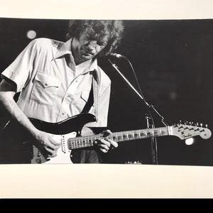 1970s Eric Clapton original concert photograph on board