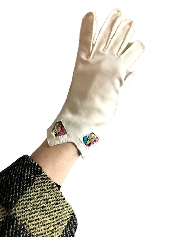 1940s 50s novelty peekaboo nude lady gloves/ risqu