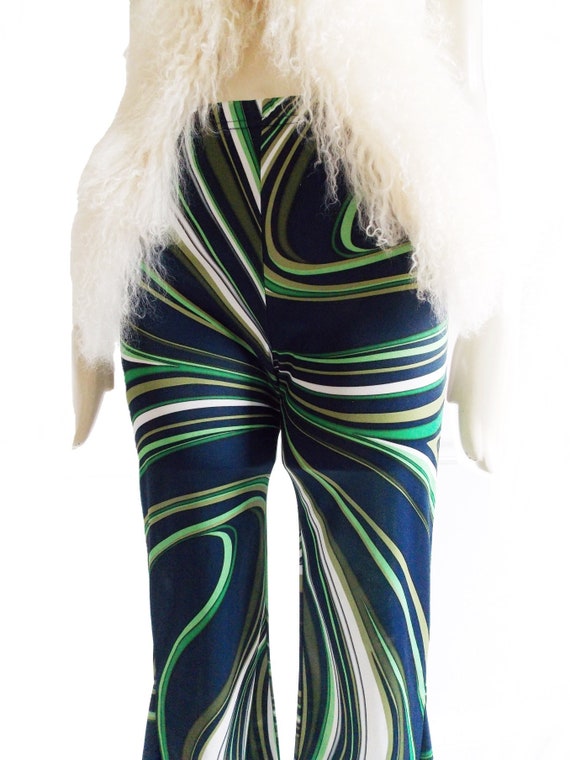 1970s psychedelic hippie boho flared pants / 70s … - image 7